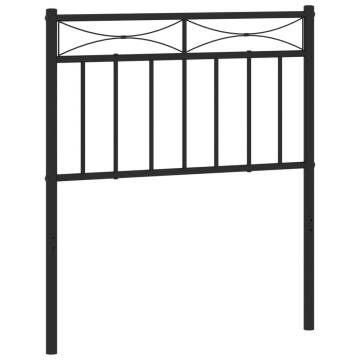 Stylish Black Metal Headboard - 75 cm | Hipo Market