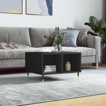 Elegant Black Coffee Table - 60x50x36.5 cm | Hipo Market