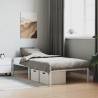 Metal Bed Frame White 100x190 cm Colour white Size 100 x 190 cm 