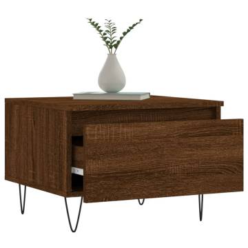 Stylish Brown Oak Coffee Table | 50x46x35 cm | HipoMarket