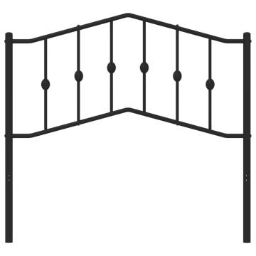 Stylish Black Metal Headboard - 100 cm | HipoMarket