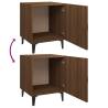 Elegant Brown Oak Bedside Cabinets - Set of 2 | Hipomarket