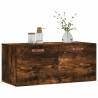 Wall Cabinet Smoked Oak 80x36.5x35 cm | Durable Storage Solution