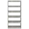 Concrete Grey Book Cabinet & Room Divider - 80x30x166 cm