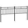 Stylish Black Metal Headboard - 200 cm | HipoMarket