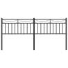 Stylish Black Metal Headboard - 200 cm | HipoMarket