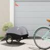 Bike Trailer Black and Grey 30 kg Iron Colour grey Size 123 x 52 x 53 cm 