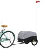 Bike Trailer Black and Grey – 30 kg Iron Cargo Capacity