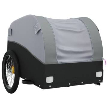 Bike Trailer Black and Grey – 30 kg Iron Cargo Capacity