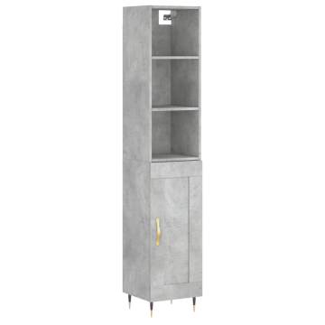 Highboard Concrete Grey - Stylish Storage Solution | HipoMarket