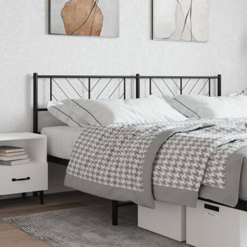 Stylish Metal Headboard Black 193 cm - Hipomarket