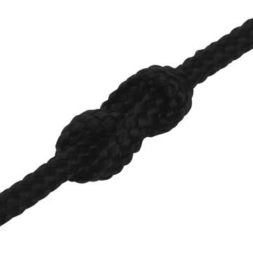 Work Rope Black 2mm 250m Polyester - Durable & Versatile