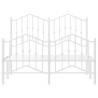 Elegant White Metal Bed Frame 120x190 cm - Sturdy & Stylish