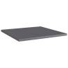 High Gloss Grey Bookshelf Boards - 8 pcs | HipoMarket