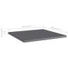 High Gloss Grey Bookshelf Boards - 8 pcs | HipoMarket