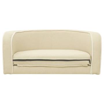 Foldable Dog Sofa Cream - Washable Cushion | Hipo Market