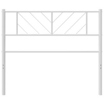 Stylish White Metal Headboard - 75 cm | Hipo Market