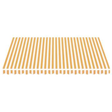 Replacement Fabric for Awning - Yellow & White 4x3.5m