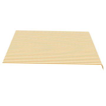 Replacement Fabric for Awning - Yellow & White 4x3.5m