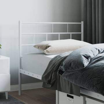 Metal Headboard White 75 cm | Stylish & Sturdy Design