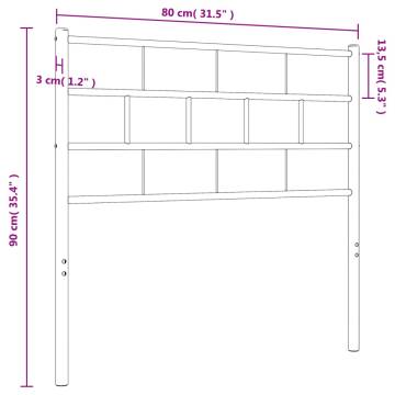 Metal Headboard White 75 cm | Stylish & Sturdy Design