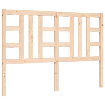 Solid Wood Bed Frame with Headboard 140x200 cm - HipoMarket