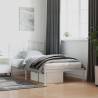 Metal Bed Frame with Headboard White 100x190 cm Colour white Size 100 x 190 cm Model with headboard 