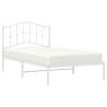 Metal Bed Frame with Headboard - White 100x190 cm | HipoMarket