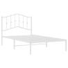 Metal Bed Frame with Headboard - White 100x190 cm | HipoMarket