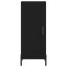 Stylish Highboard in Black | 34.5x34x180 cm Engineered Wood