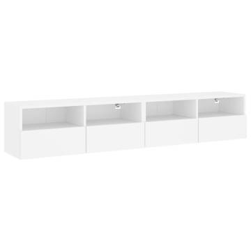 Stylish White TV Wall Cabinets - 2 pcs, 80x30x30 cm - HipoMarket