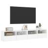 Stylish White TV Wall Cabinets - 2 pcs, 80x30x30 cm - HipoMarket