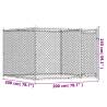 Durable Dog Cage with Door - Grey Galvanised Steel 2x2x1.5m