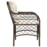 Garden Chairs with Cushions 2 pcs Brown Poly Rattan | HipoMarket