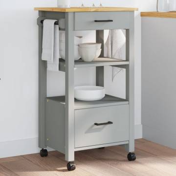 Kitchen Trolley MONZA - Solid Pine Wood | 48x40x90 cm