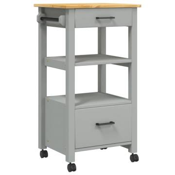 Kitchen Trolley MONZA - Solid Pine Wood | 48x40x90 cm