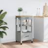 Kitchen Trolley MONZA - Solid Pine Wood | 48x40x90 cm