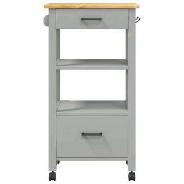 Kitchen Trolley MONZA - Solid Pine Wood | 48x40x90 cm