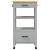 Kitchen Trolley MONZA - Solid Pine Wood | 48x40x90 cm