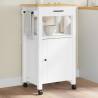 Kitchen Trolley MONZA 48x40x90 cm Solid Wood Pine Colour white 