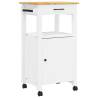 MONZA Kitchen Trolley - Solid Pine Wood | 48x40x90 cm