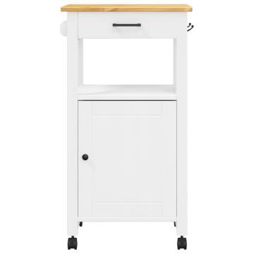 MONZA Kitchen Trolley - Solid Pine Wood | 48x40x90 cm