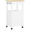 MONZA Kitchen Trolley - Solid Pine Wood | 48x40x90 cm