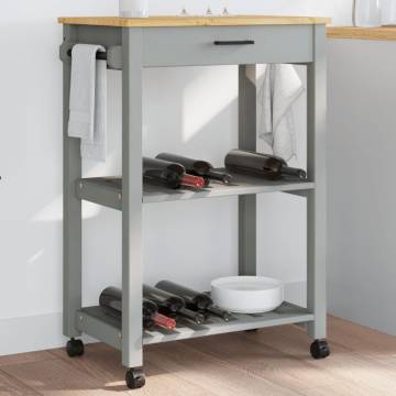 Kitchen Trolley MONZA - Solid Wood Pine | Stylish Storage