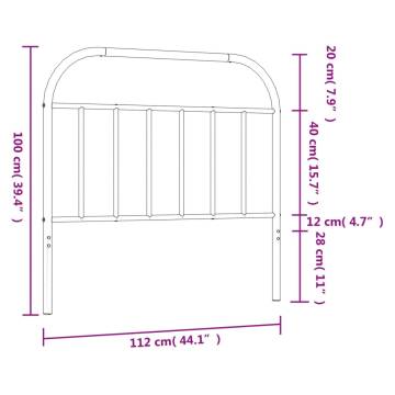 Stylish White Metal Headboard 107 cm | HipoMarket