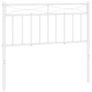 Stylish White Metal Headboard - 100 cm | HipoMarket