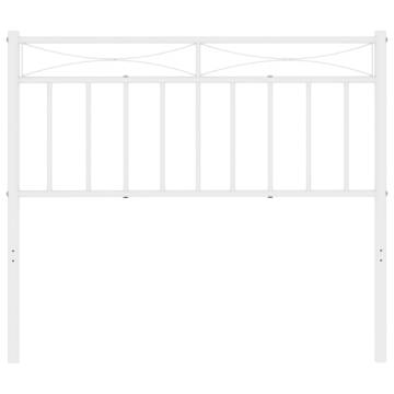 Stylish White Metal Headboard - 100 cm | HipoMarket