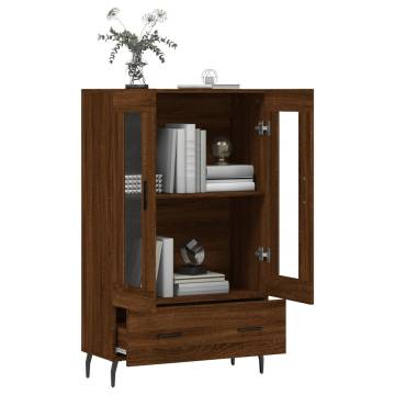 Stylish Highboard Brown Oak - 69.5x31x115 cm | HipoMarket