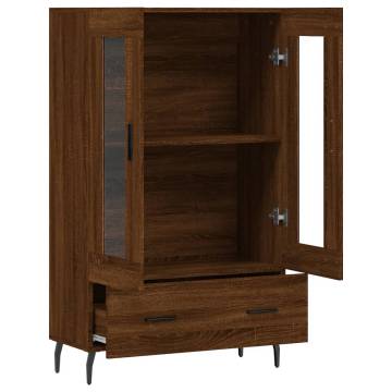 Stylish Highboard Brown Oak - 69.5x31x115 cm | HipoMarket