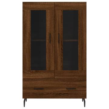 Stylish Highboard Brown Oak - 69.5x31x115 cm | HipoMarket